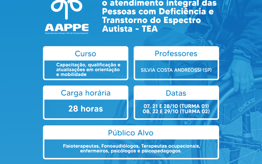 Curso de capacitação, qualificação e atualizações em orientação e mobilid